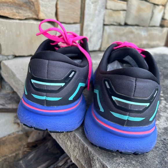 Brooks Ghost 15 Athletic Running sneaker shoes in Black,Pink & purple Sz-12. M - Picture 5 of 14